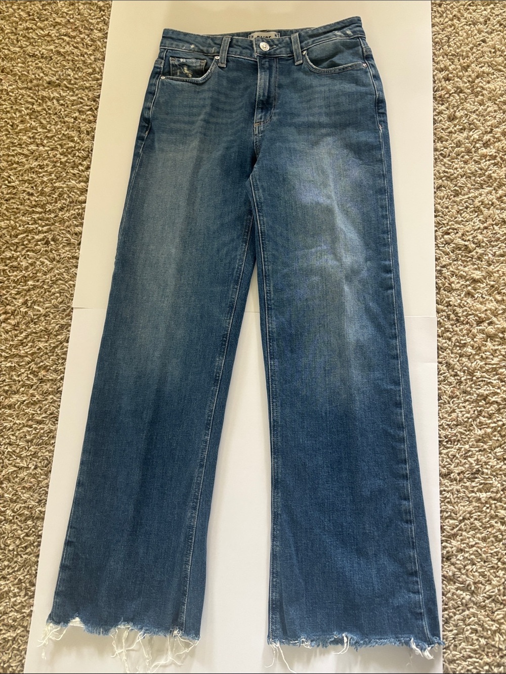 Paige Leenah Ankle Women’s Blue Wide-Leg Jeans size 24